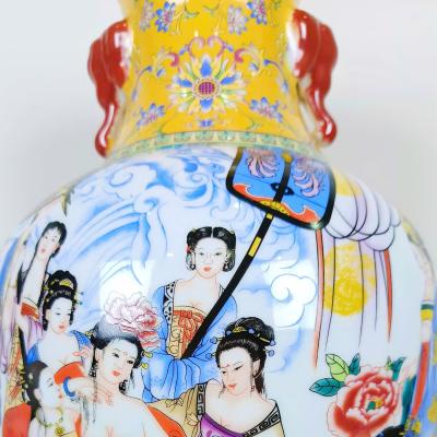 BÌNH TAI VOI HỌA TIẾT THẬP NHỊ KIM THOA